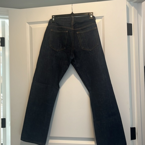 EUC- A.P.C. Blue button fly dungarees. Size 29. Boot cut. 28 inseam. - Picture 5 of 5